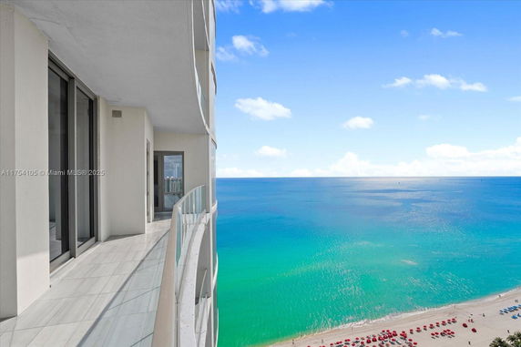 Balcony view with ocean scenery