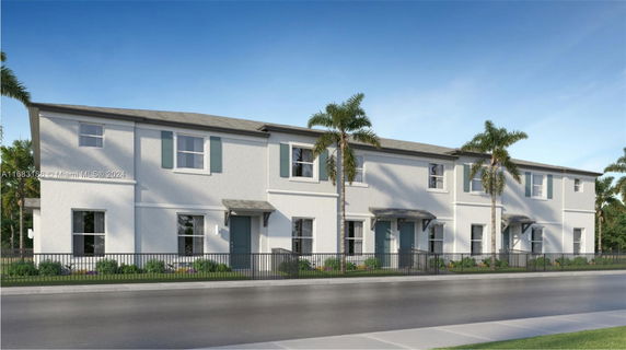 Front view of a two-story residential building with multiple units.