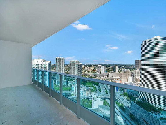 Panoramic view from a high-rise balcony overlooking the cityscape.