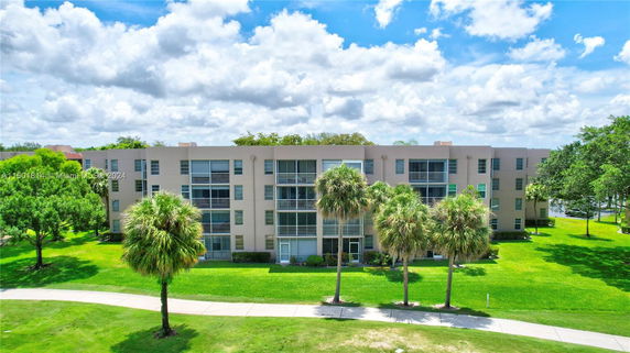Front view of a multi-story residential building.