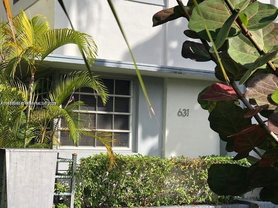 Front view of a house with large windows and surrounding plants.
