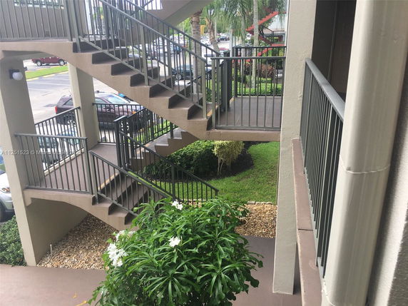 View of stairs and surroundings from a building