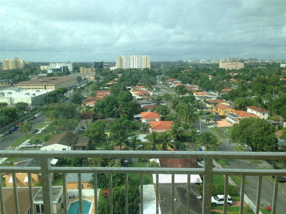 Panoramic view of residential area and buildings from a high vantage point.