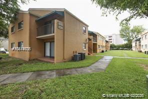 View of apartment buildings in a residential area.