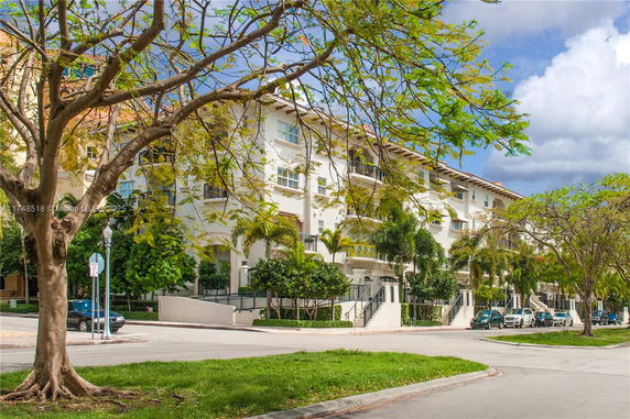 Front view of a multi-story residential building.
