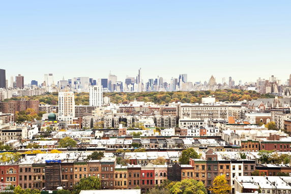 Panoramic view of urban skyline and city buildings.