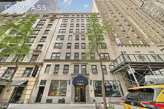 Front view of a multi-story urban building