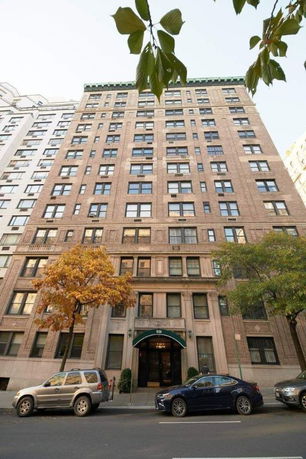 Front view of a multi-story residential building.