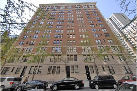 Front view of a multi-story apartment building.